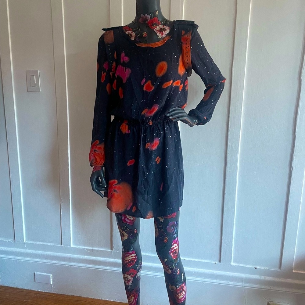 Anna Sui vintage silk dress celestial large